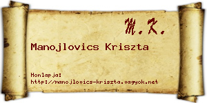Manojlovics Kriszta névjegykártya